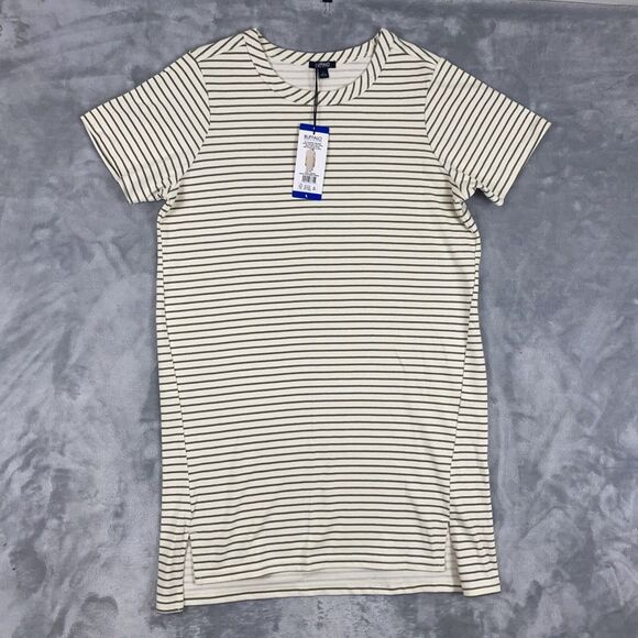 NWT Buffalo David Bitton Everyday Green Striped Short Sleeve Dress Length 38” L - Picture 1 of 9